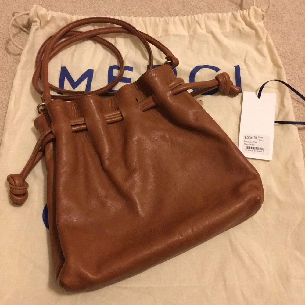 Clare V Petit Henri tan crossbody bag